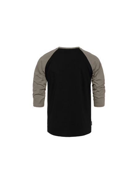 Horsefeathers Triko Rollin Raglan - black/taupe