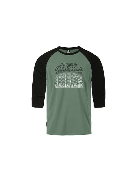 Horsefeathers Triko Rollin Raglan - iceberg green/black