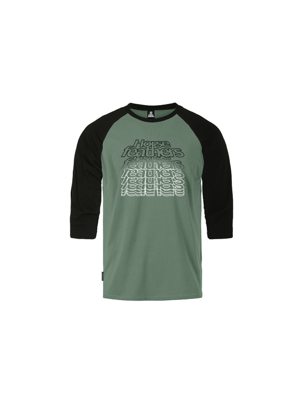 Horsefeathers Triko Rollin Raglan - iceberg green/black
