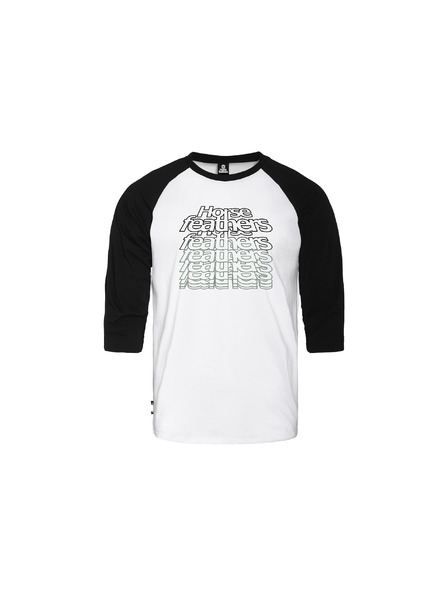 Horsefeathers Triko Rollin Raglan - white/black