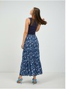 Orsay Tmavě modrá květovaná maxi sukně ORSAY