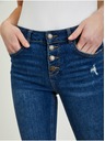 Orsay Tmavě modré dámské zkrácené slim fit džíny ORSAY