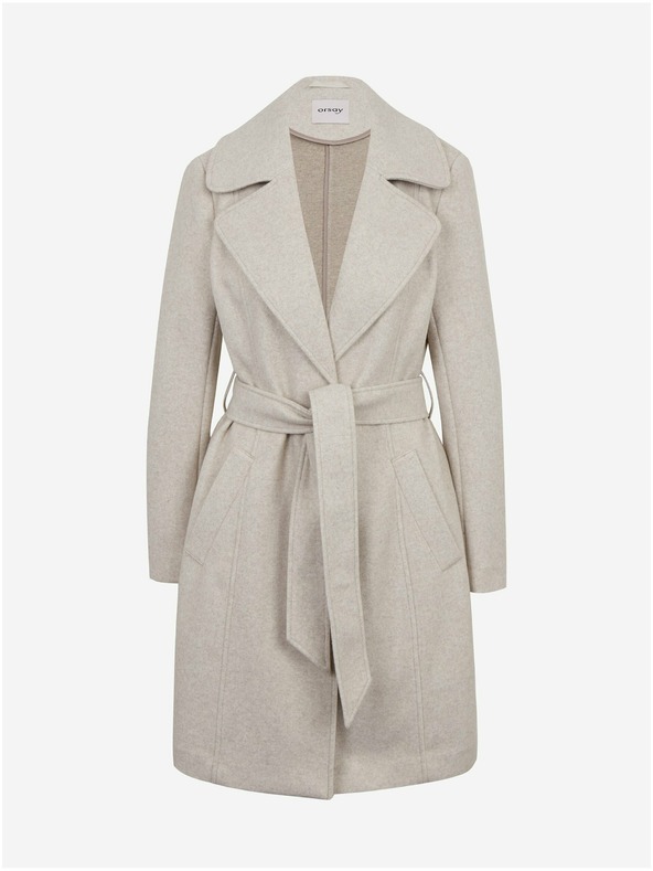 Orsay Béžový dámský zimní kabát s páskem ORSAY