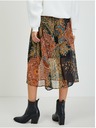 Orsay Černo-hnědá dámská vzorovaná midi sukně ORSAY