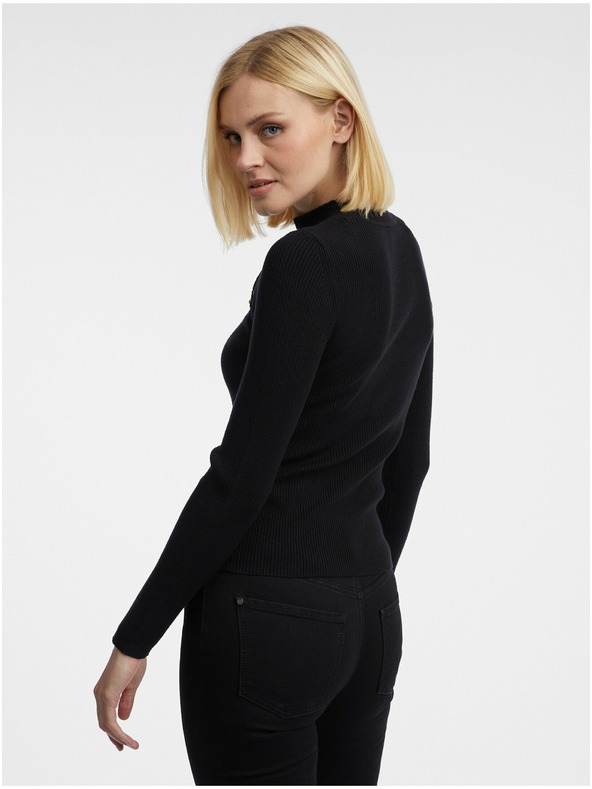 Orsay Černý dámský lehký svetr s krajkou ORSAY