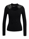 Orsay Černý dámský lehký svetr s krajkou ORSAY