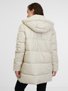 Orsay Krémový dámský prošívaný koženkový kabát ORSAY