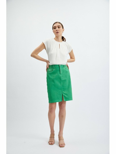 Orsay Zelená dámská džínová sukně ORSAY