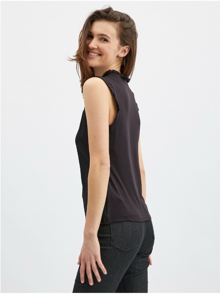 Orsay Černá dámská halenka s krajkovým detailem ORSAY