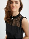 Orsay Černá dámská halenka s krajkovým detailem ORSAY