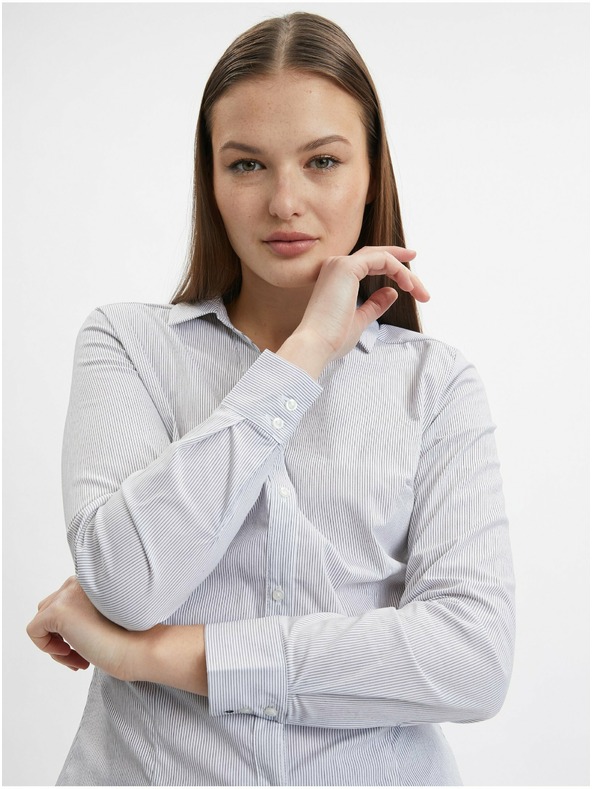 Orsay Modro-bílá dámská pruhovaná košile ORSAY