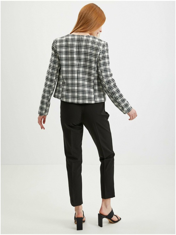 Orsay Černo-bílé dámské kostkované sako ORSAY
