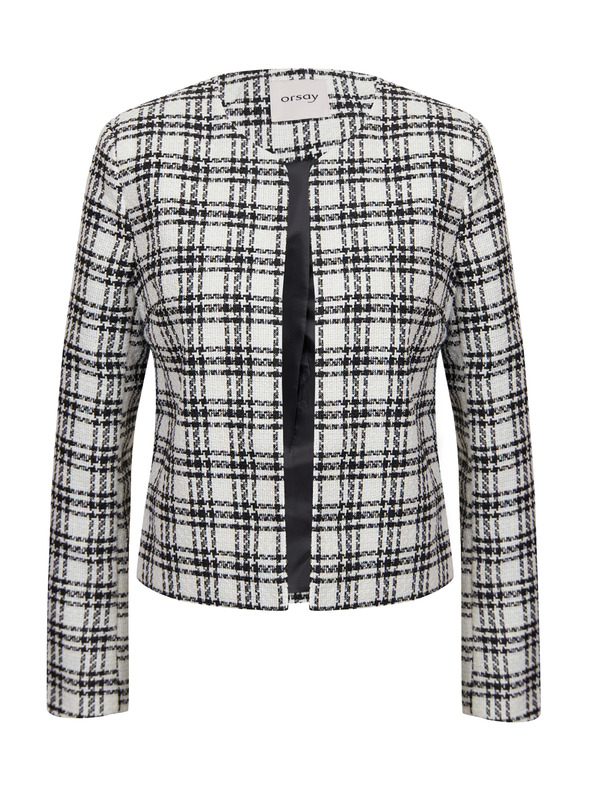 Orsay Černo-bílé dámské kostkované sako ORSAY