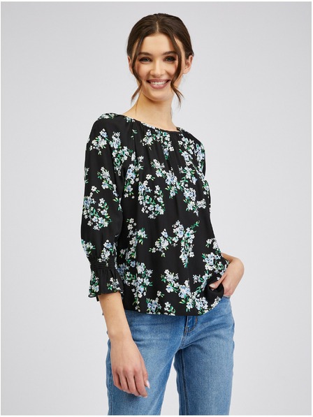 Orsay Černá dámská květovaná halenka ORSAY