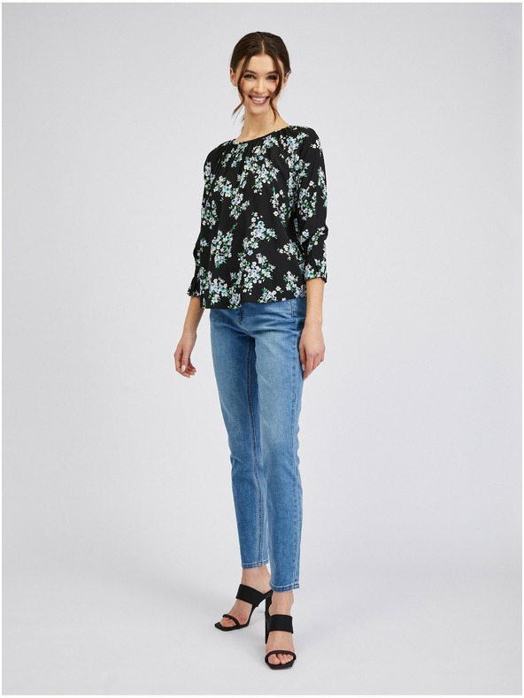 Orsay Černá dámská květovaná halenka ORSAY