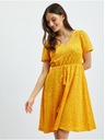 Orsay Žluté dámské vzorované šaty ORSAY