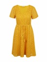Orsay Žluté dámské vzorované šaty ORSAY