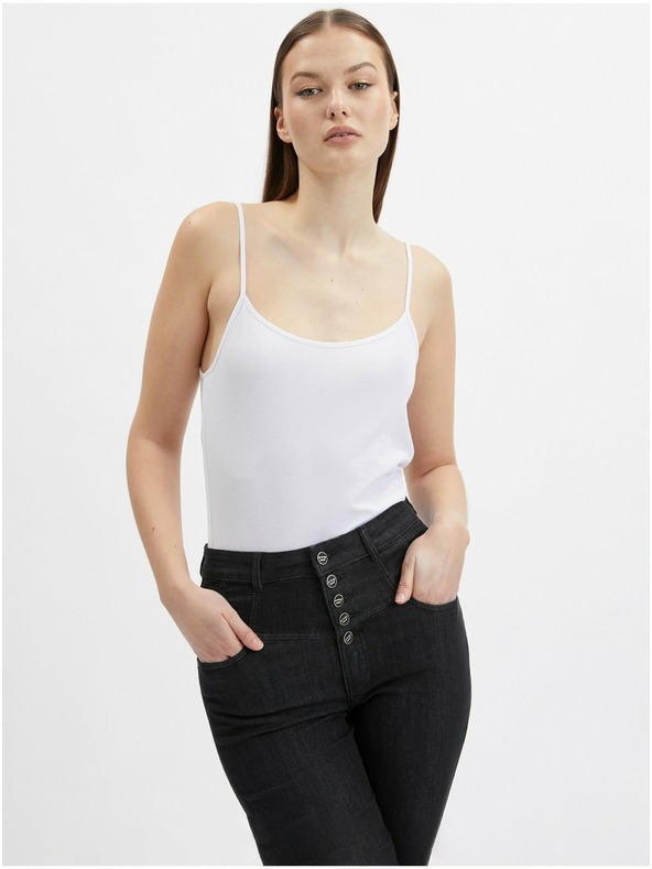 Orsay Sada tří dámských basic tílek v bílé, béžové a černé barvě ORSAY