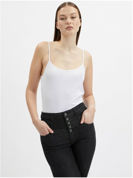 Orsay Sada tří dámských basic tílek v bílé, béžové a černé barvě ORSAY