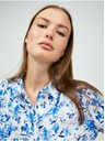 Orsay Bílo-modrá květovaná košile s uzlem ORSAY