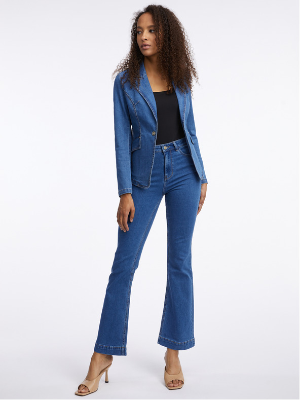 Orsay Modré dámské džínové sako ORSAY