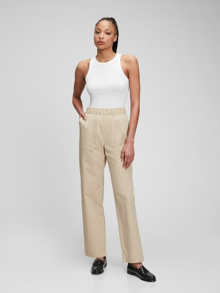 GAP Kalhoty khaki high rise GAP