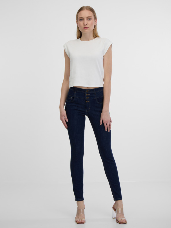Orsay Tmavě modré dámské skinny fit džíny ORSAY