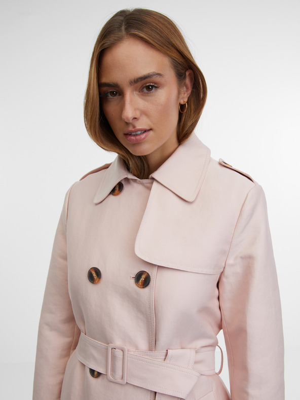 Orsay Světle růžový dámský trenčkot ORSAY