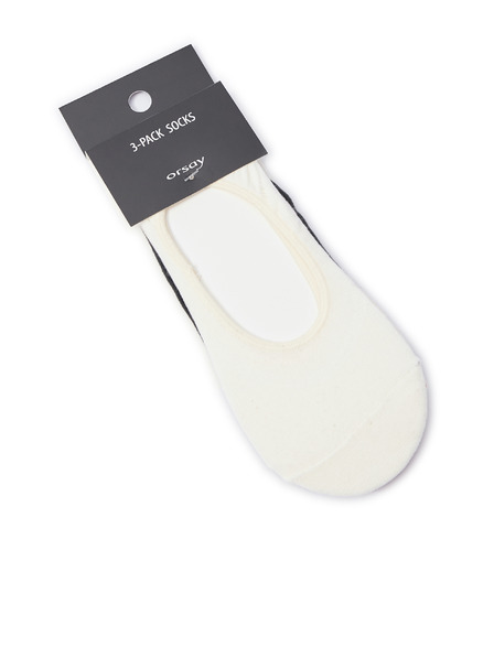Orsay Sada tří párů dámských ponožek v krémové, béžové a černé barvě ORSAY