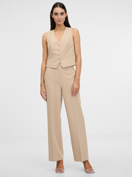 Orsay Světle hnědé dámské kalhoty ORSAY