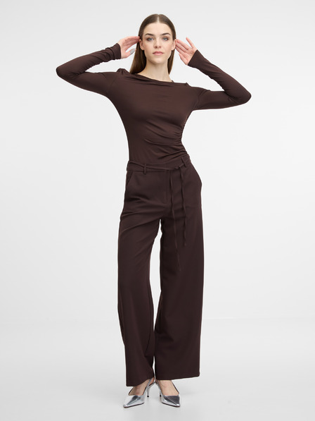 Orsay Hnědé dámské kalhoty ORSAY