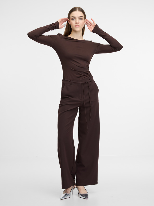 Orsay Hnědé dámské kalhoty ORSAY