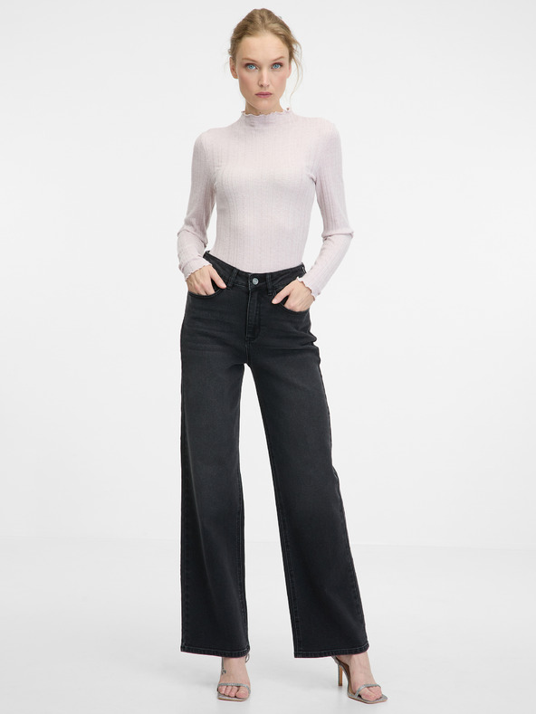 Orsay Světle růžové dámské tričko s dlouhým rukávem ORSAY