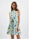 Orsay Modro-krémové dámské květované šaty ORSAY