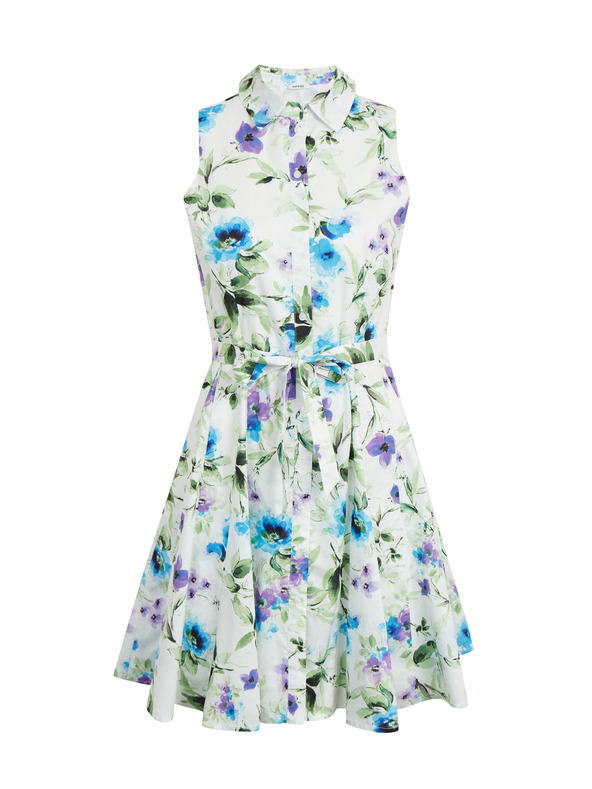 Orsay Modro-krémové dámské květované šaty ORSAY