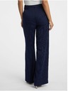 Orsay Tmavě modré dámské pruhované kalhoty ORSAY