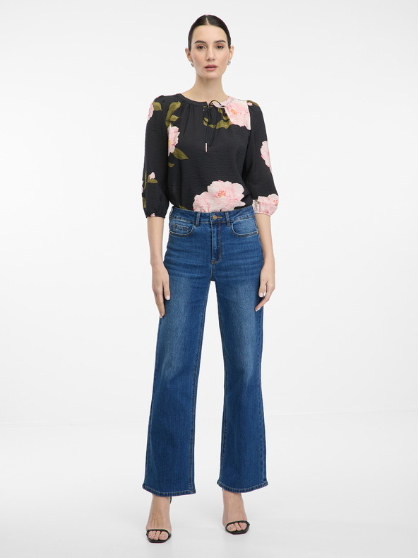 Orsay Černá dámská halenka s květinovým vzorem ORSAY