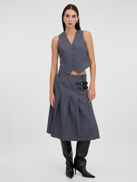 Orsay Šedá dámská midi sukně ORSAY