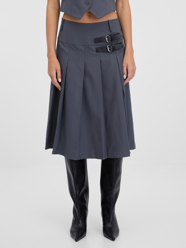 Orsay Šedá dámská midi sukně ORSAY