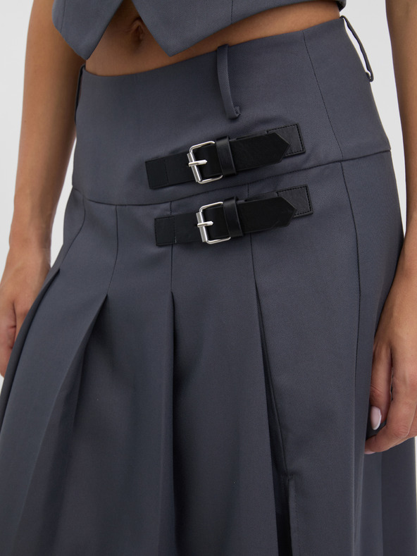 Orsay Šedá dámská midi sukně ORSAY