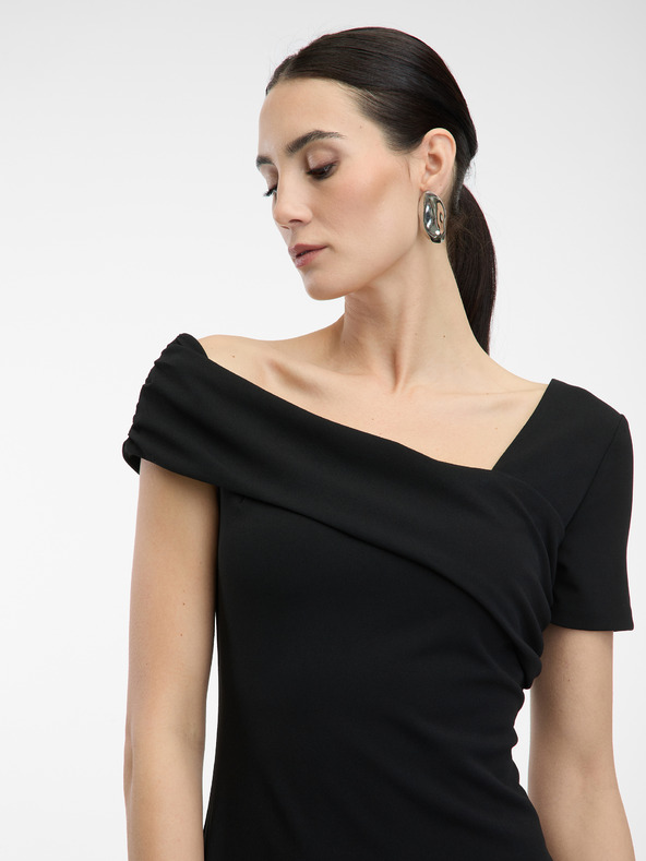 Orsay Černé dámské šaty ke kolenům ORSAY