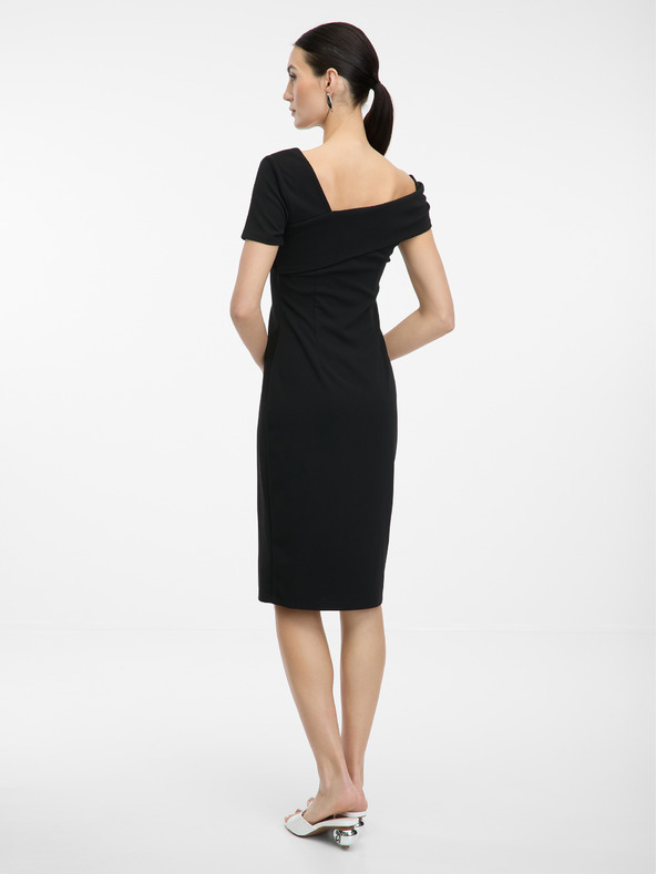 Orsay Černé dámské šaty ke kolenům ORSAY