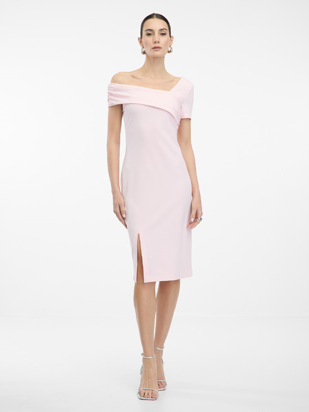 Orsay Světle růžové dámské šaty ke kolenům ORSAY