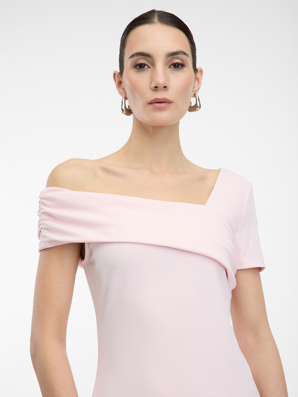 Orsay Světle růžové dámské šaty ke kolenům ORSAY