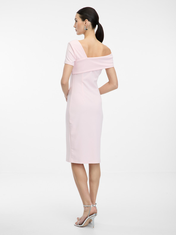 Orsay Světle růžové dámské šaty ke kolenům ORSAY