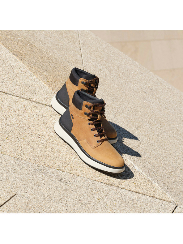 Geox Světle hnědá pánská kotníková obuv Geox Granito