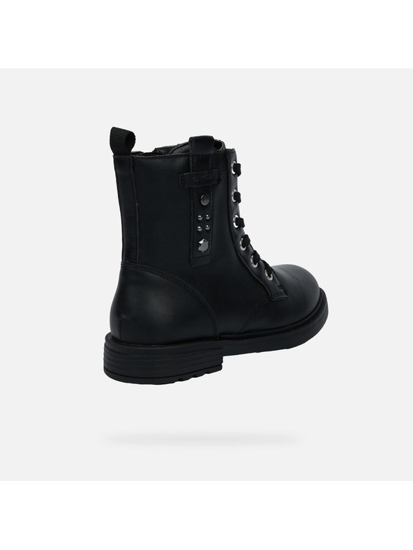 Geox Černá dívčí kotníková obuv Geox Eclair Girl