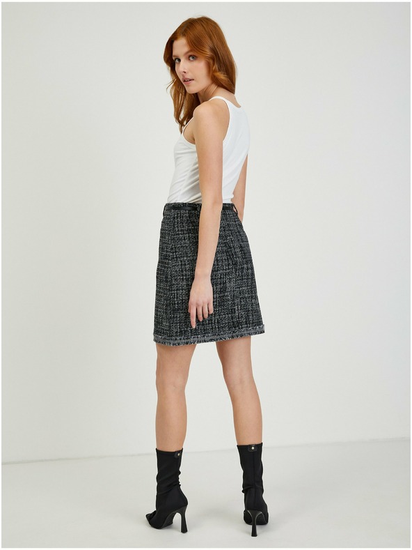 Orsay Šedá dámská tvídová sukně ORSAY