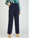 Orsay Tmavě modré dámské široké kalhoty s páskem ORSAY