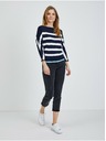 Orsay Bílo-modrý lehký pruhovaný svetr ORSAY